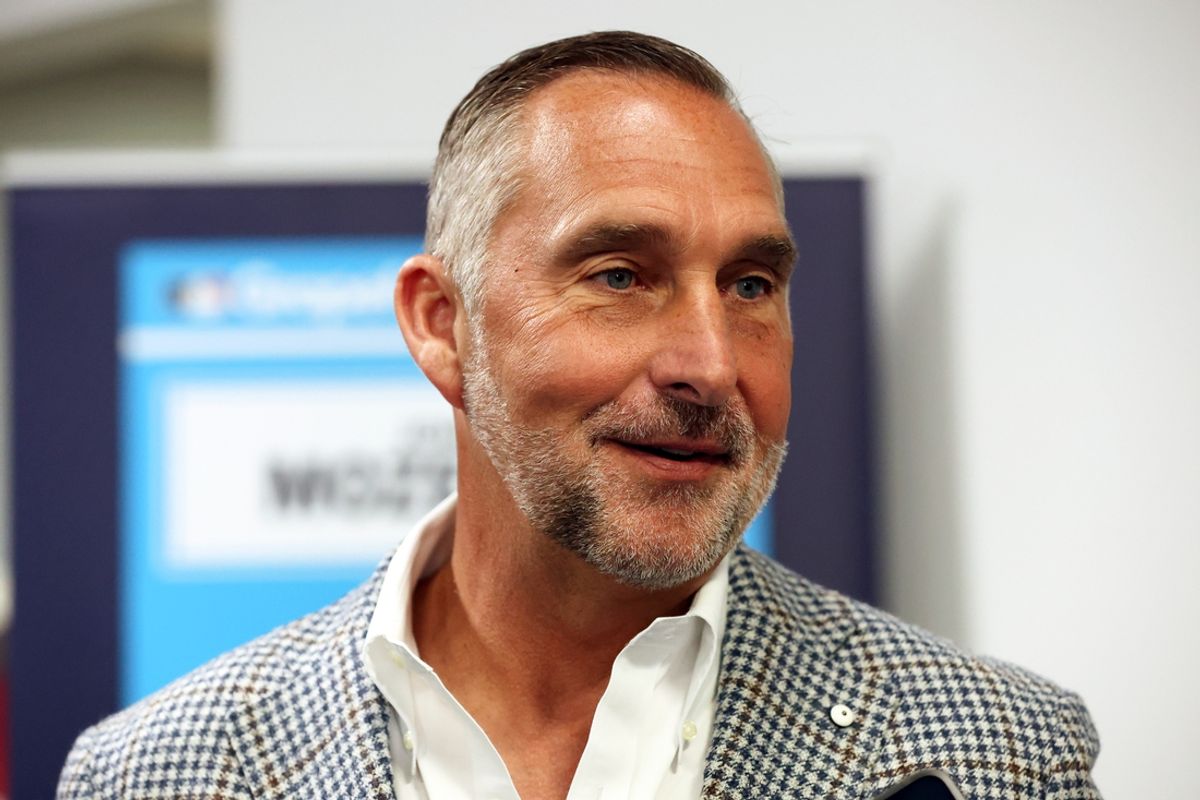 Feb 15, 2024; Tampa, FL, USA; St. Louis Cardinals president of baseball operations John Mozeliak talks with media at George M. Steinbrenner Field. Mandatory Credit: Kim Klement Neitzel-Imagn Images