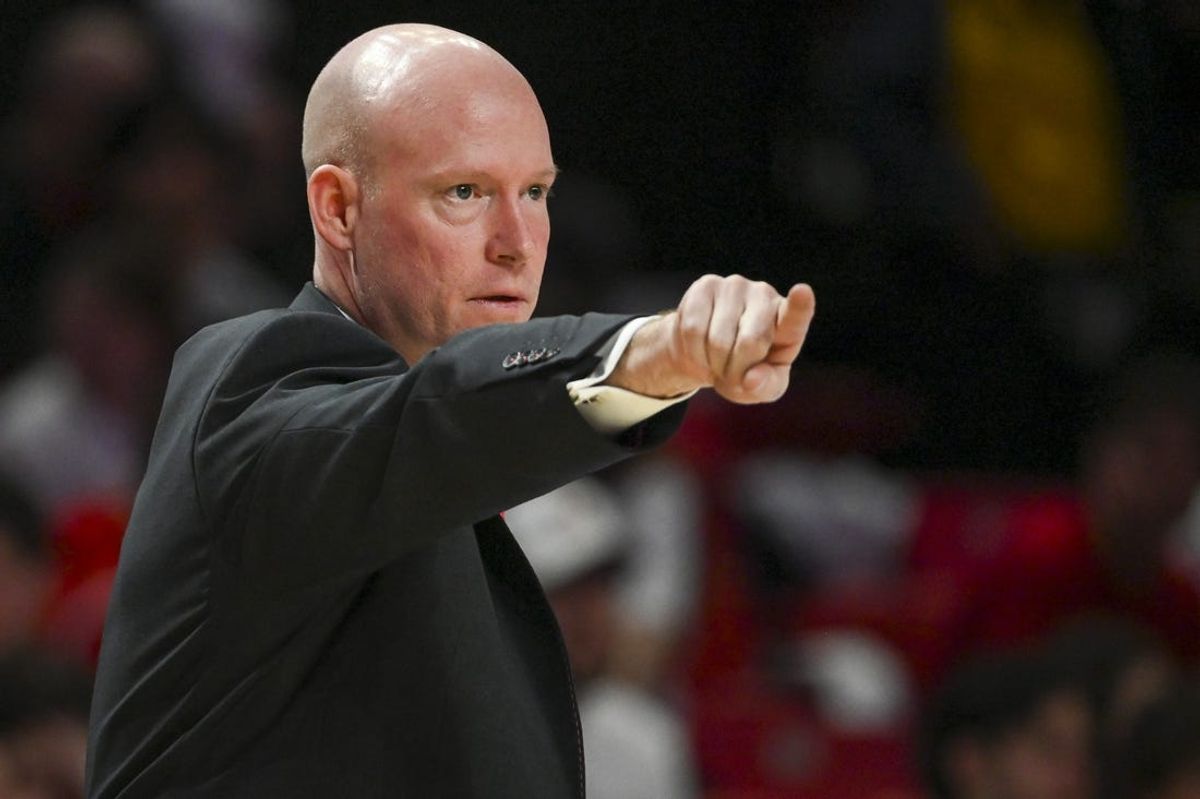 Feb 28, 2024; College Park, Maryland, USA;  Maryland Terrapins head coach Kevin Willard directs during the first half of the game against the Northwestern Wildcats at Xfinity Center. Mandatory Credit: Tommy Gilligan-USA TODAY Sports