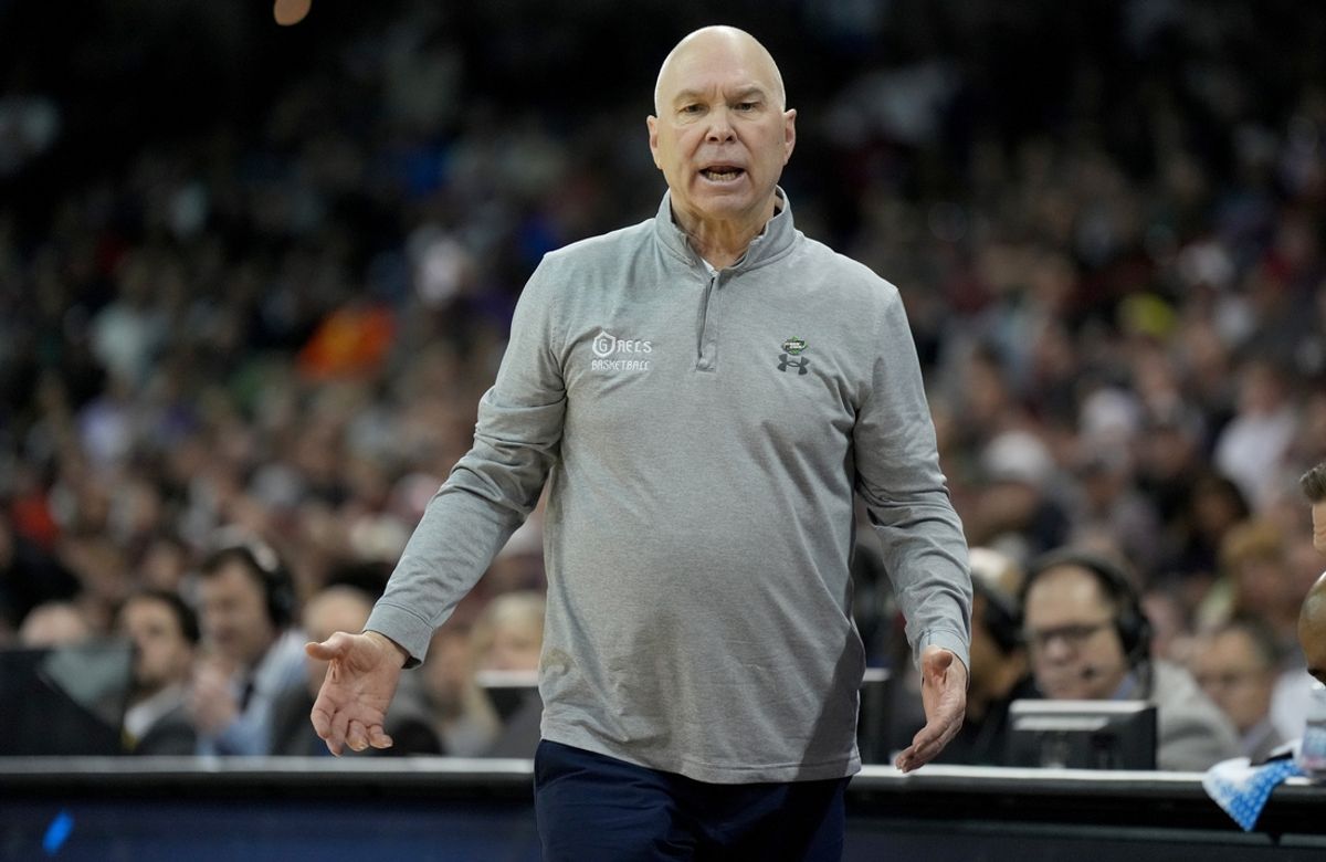 Mar 22, 2024; Spokane, WA, USA; St. Mary's Gaels head coach Randy Bennett during the second half in the first round of the 2024 NCAA Tournament against the Grand Canyon Antelopes at Spokane Veterans Memorial Arena. Mandatory Credit: Kirby Lee-Imagn Images