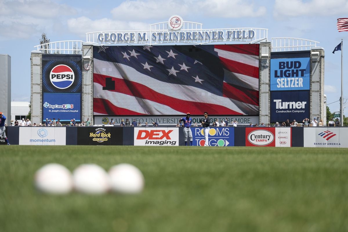 Mar 25, 2024; Tampa, Florida, USA;  a general view of the stadium before a game between the New York Mets and New York Yankees at George M. Steinbrenner Field. Mandatory Credit: Nathan Ray Seebeck-Imagn Images