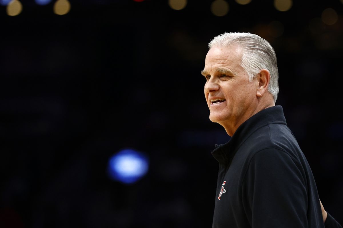 Mar 28, 2024; Boston, MA, USA; San Diego State Aztecs head coach Brian Dutcher reacts against the Connecticut Huskies in the semifinals of the East Regional of the 2024 NCAA Tournament at TD Garden. Mandatory Credit: Winslow Townson-Imagn Images