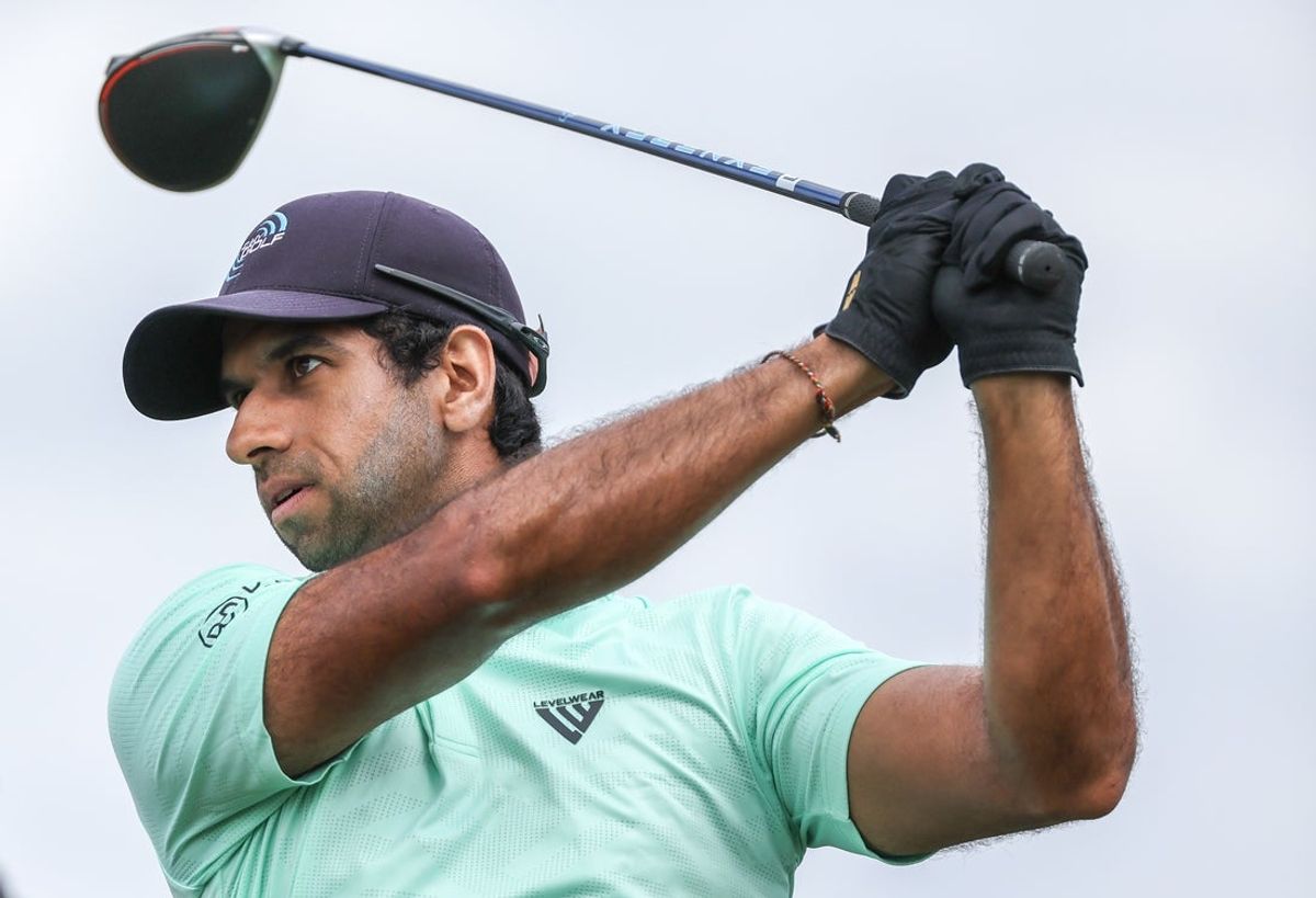 Mar 30, 2024; Houston, Texas, USA; Aaron Rai drives off the first tee during the third round of the Texas Children's Houston Open golf tournament. Mandatory Credit: Thomas Shea-Imagn Images