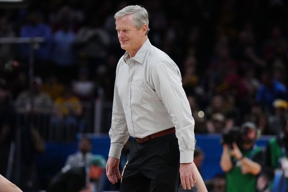 NCAA president Charlie Baker still envisions an expanded NCAA Tournament field. Mandatory Credit: Kirby Lee-Imagn Images