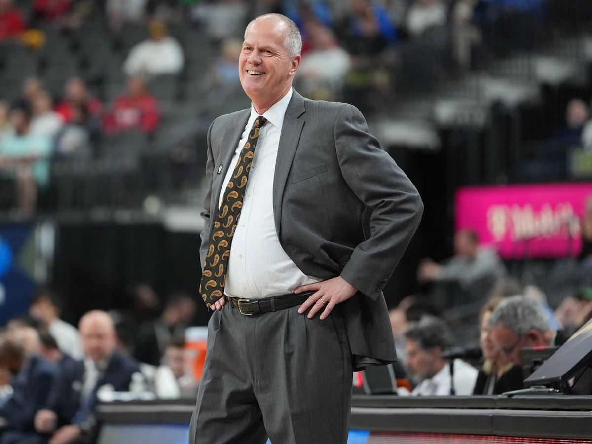 Mar 9, 2023; Las Vegas, NV, USA; Colorado Buffaloes head coach Tad Boyle reacts to a call during the first half against the UCLA Bruins at T-Mobile Arena.