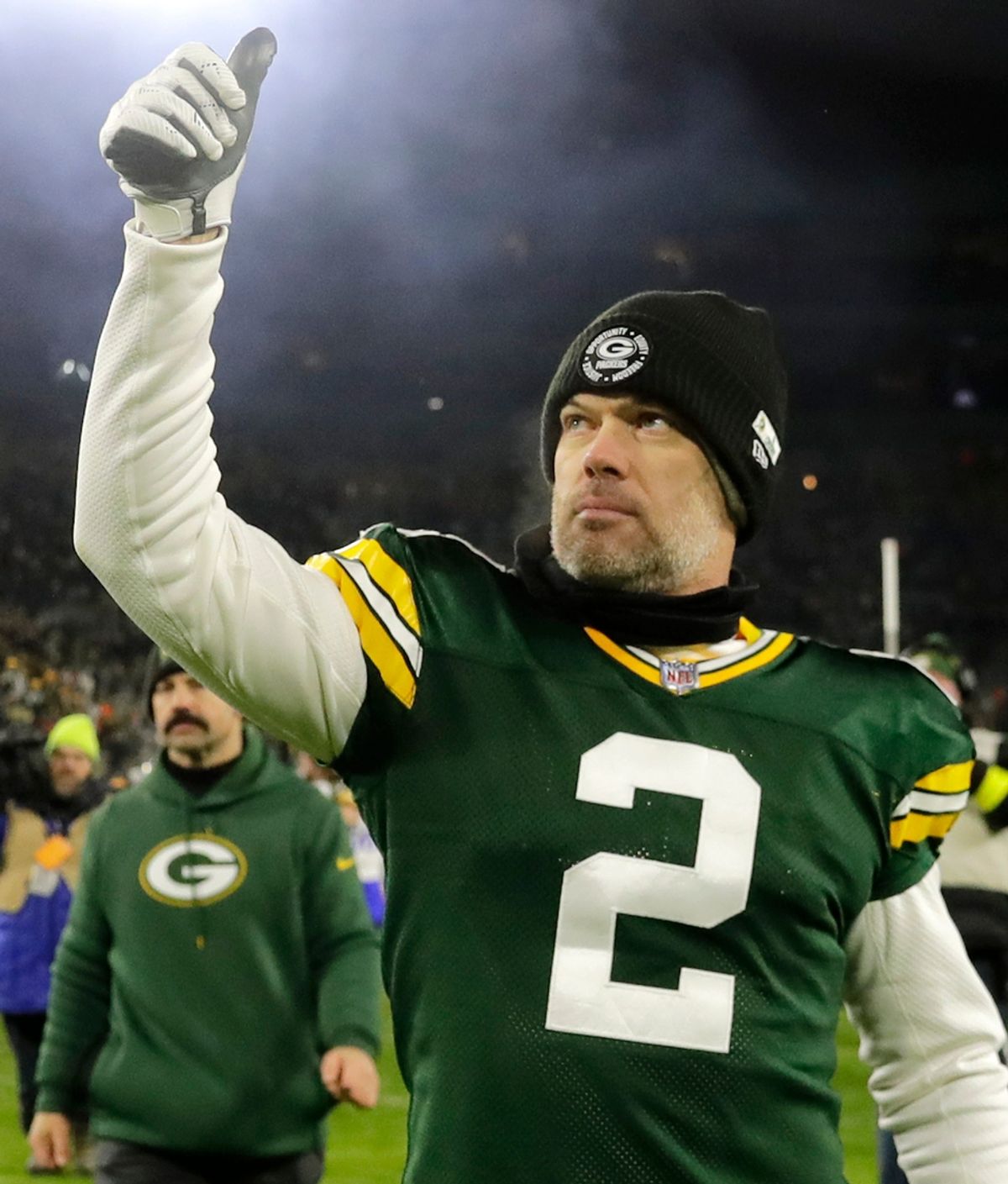 Green Bay Packers place kicker Mason Crosby (2) against the Los Angeles Rams during their football game on Monday December, 19, 2022 at Lambeau Field in Green Bay, Wis. 
Wm. Glasheen USA TODAY NETWORK-Wisconsin