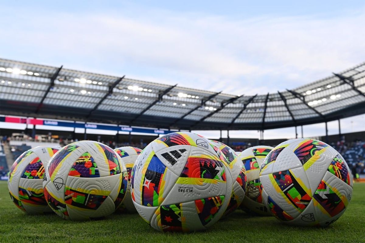 Apr 20, 2024; Kansas City, Kansas, USA; General view of game balls before the mat between the Sporting Kansas City and the St. Louis City at Children's Mercy Park. Mandatory Credit: Peter Aiken-USA TODAY Sports