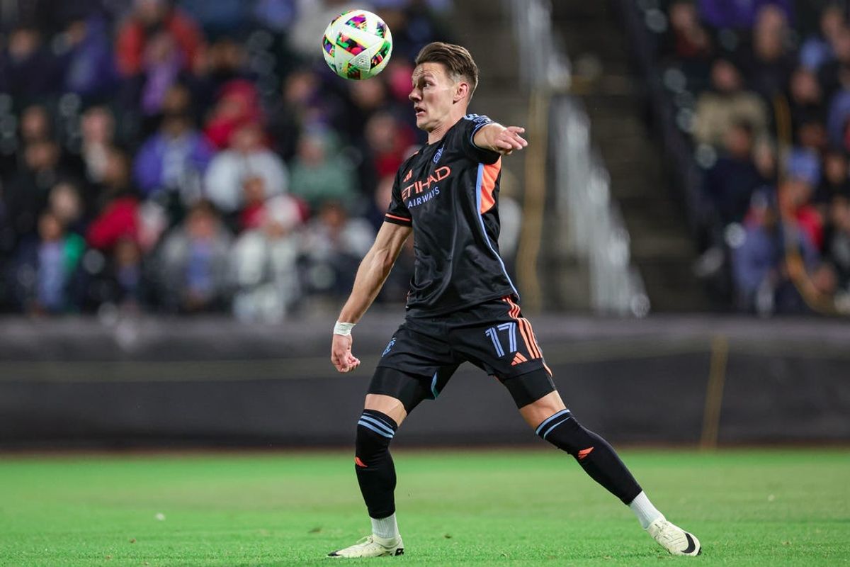 Apr 20, 2024; Queens, New York, USA; New York City FC forward Hannes Wolf (17) in action against D.C. United during the first half at Citi Field. Mandatory Credit: Vincent Carchietta-USA TODAY Sports