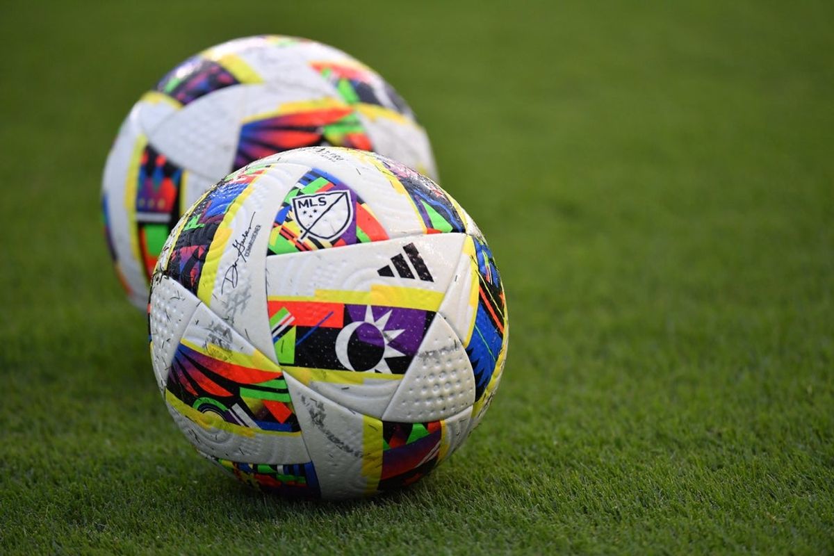 Apr 30, 2024; Philadelphia, Pennsylvania, USA; A general view of the MLS soccer balls before the start of match between Seattle Sounders FC and Philadelphia Union at Subaru Park. Mandatory Credit: Eric Hartline-Imagn Images