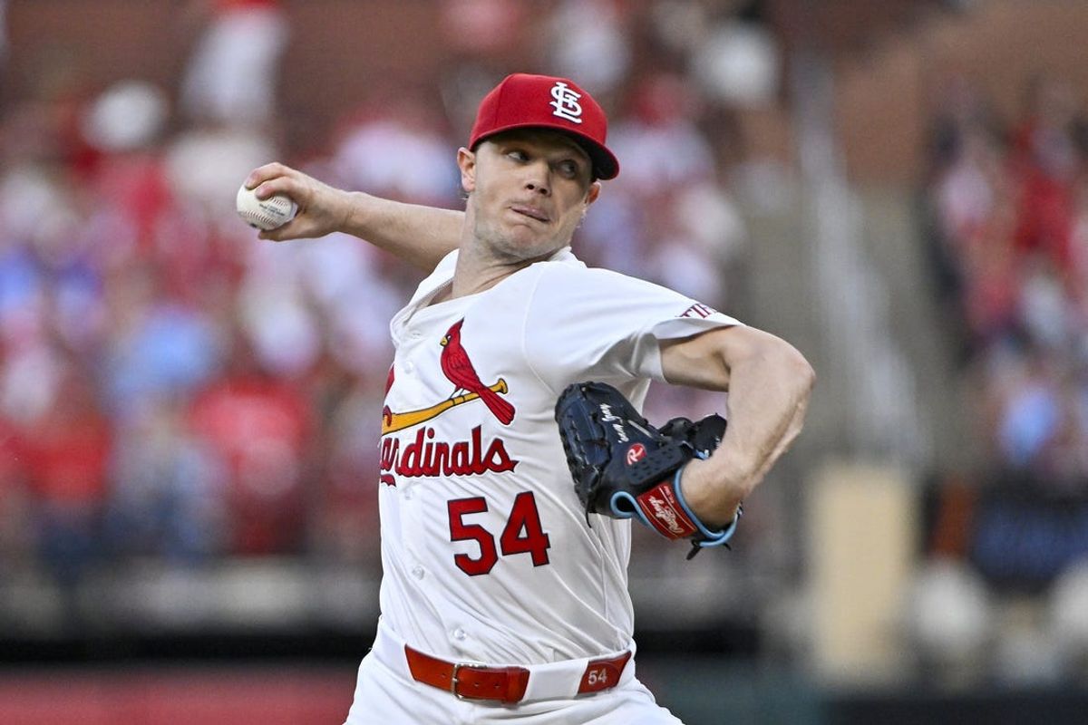 May 3, 2024; St. Louis, Missouri, USA;  St. Louis Cardinals starting pitcher Sonny Gray (54) pitches against the Chicago White Sox during the second inning at Busch Stadium. Mandatory Credit: Jeff Curry-USA TODAY Sports