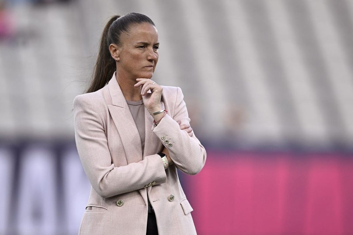 May 8, 2024; San Diego, California, USA; San Diego Wave FC head coach Casey Stoney looks on before the game between Utah Royals FC and San Diego Wave FC at Snapdragon Stadium. Mandatory Credit: Orlando Ramirez-USA TODAY Sports