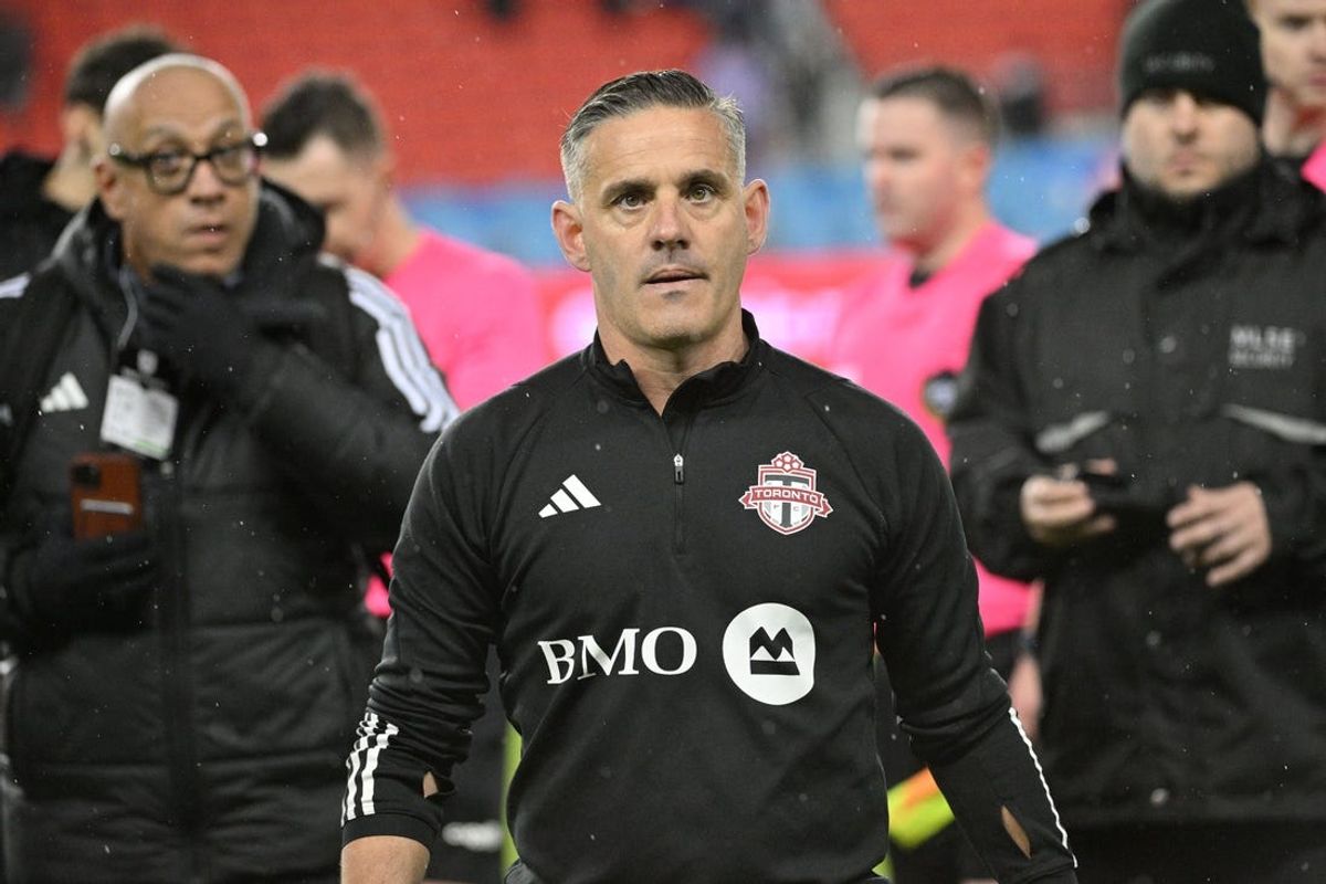 May 11, 2024; Toronto, Ontario, CAN;  Toronto FC head coach John Herdman waks off the pitch after the game against New York City FC at BMO Field. Mandatory Credit: Dan Hamilton-USA TODAY Sports