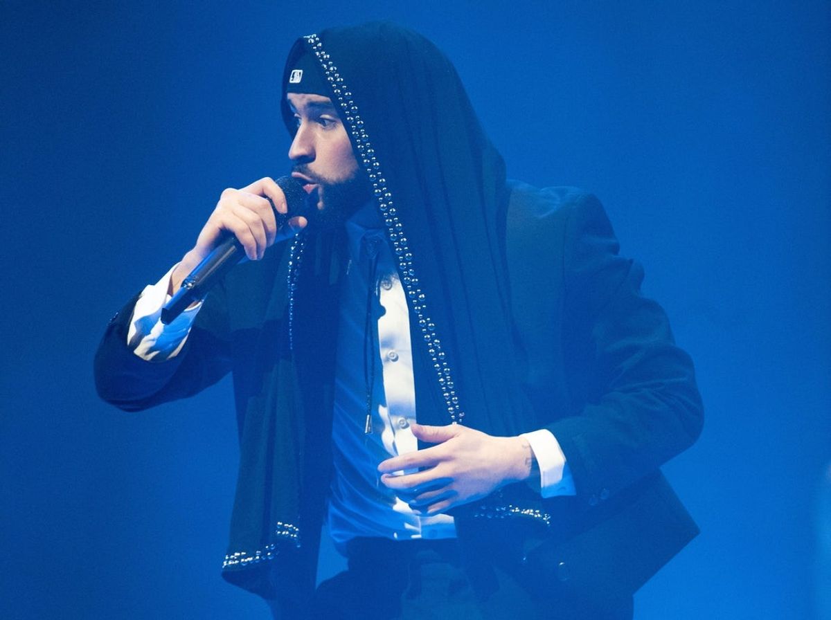 Bad Bunny performs on stage for his “Most Wanted Tour” at Bridgestone Arena in Nashville, Tenn., Saturday, May 11, 2024.
