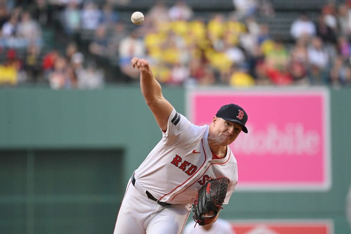 May 14, 2024; Boston, Massachusetts, USA; Boston Red Sox starting pitcher Nick Pivetta (37) pitches against the Tampa Bay Rays during the first inning at Fenway Park. Mandatory Credit: Eric Canha-USA TODAY Sports