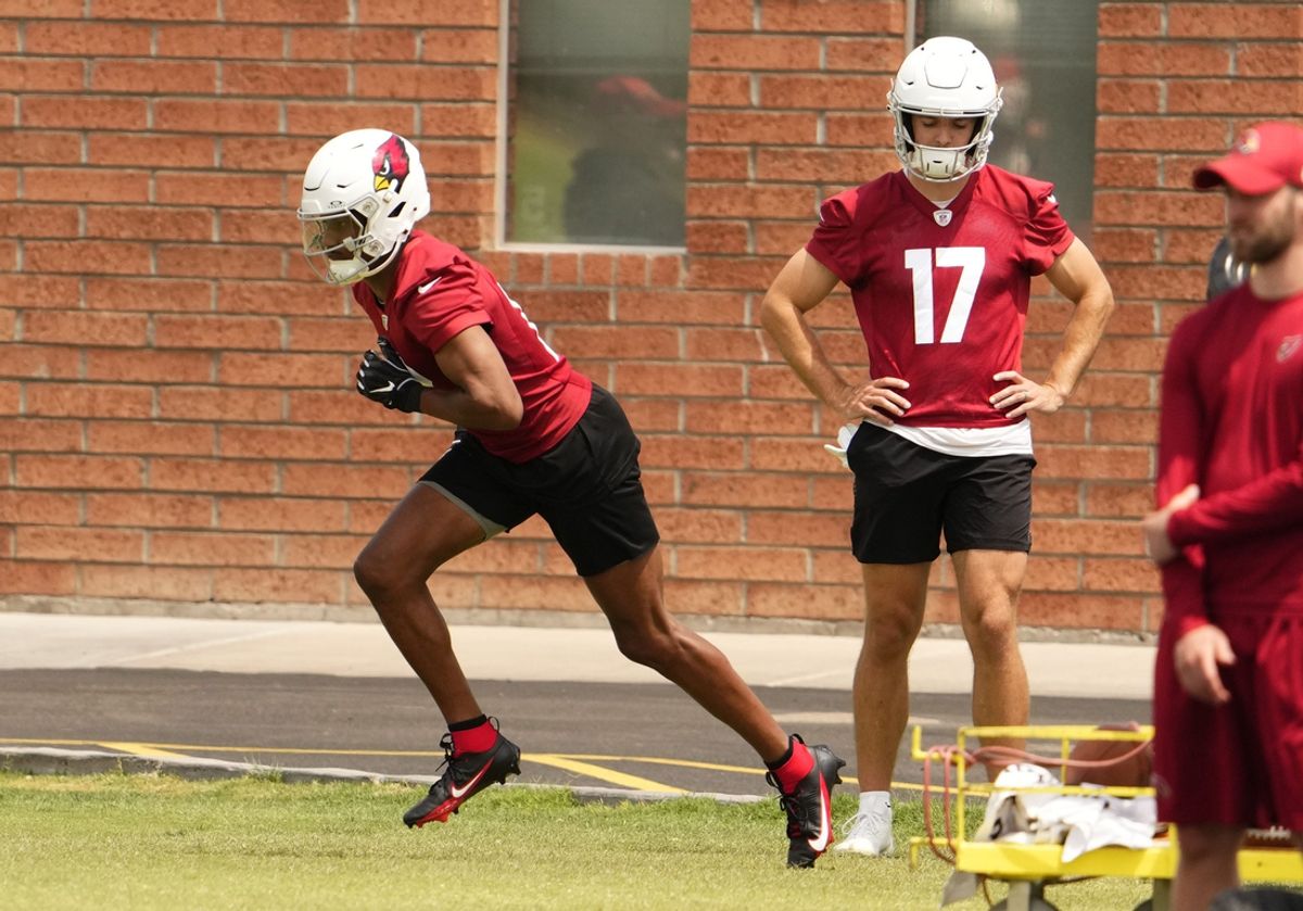 Arizona Cardinals wide receiver Zay Jones (12) during organized team activities in Tempe on May 20, 2024.