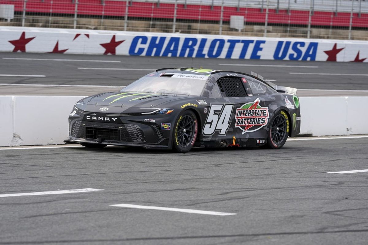 May 25, 2024; Concord, North Carolina, USA; NASCAR Cup Series driver Ty Gibbs (54) during qualifying at Charlotte Motor Speedway. Mandatory Credit: Jim Dedmon-USA TODAY Sports