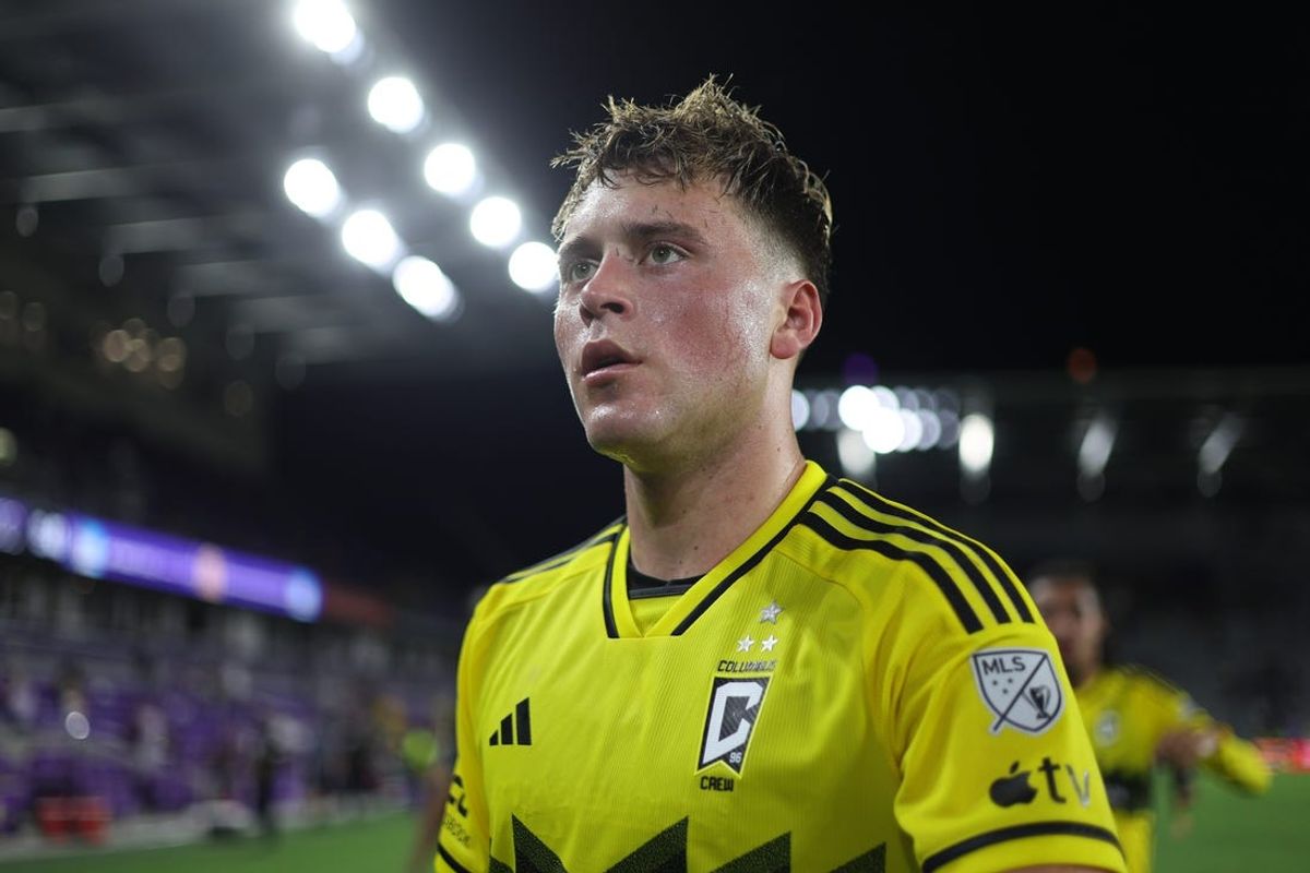 May 25, 2024; Orlando, Florida, USA;  Columbus Crew midfielder Aidan Morris (8) looks on after a match against Orlando City at Inter&Co Stadium. Mandatory Credit: Nathan Ray Seebeck-USA TODAY Sports