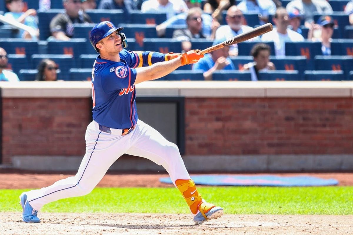 May 26, 2024; New York City, New York, USA;  New York Mets first baseman Pete Alonso (20) at Citi Field. Mandatory Credit: Wendell Cruz-USA TODAY Sports