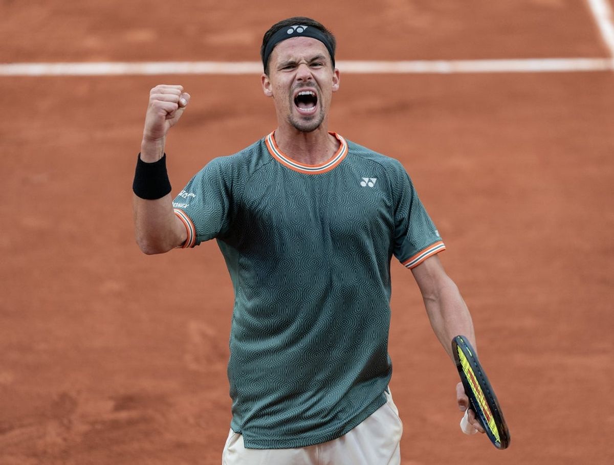 May 29, 2024; Paris, France; Daniel Altmaier of Germany. Mandatory Credit: Susan Mullane-Imagn Images