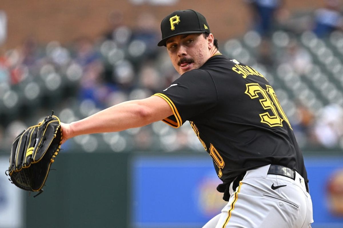 May 29, 2024; Detroit, Michigan, USA;  Pittsburgh Pirates pitcher Paul Skenes (30) throws a pitch against the Detroit Tigers in the second inning at Comerica Park. Mandatory Credit: Lon Horwedel-USA TODAY Sports