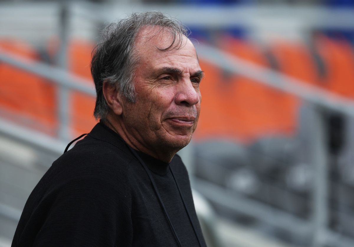 May 29, 2024; Cincinnati, Ohio, USA; Bruce Arena before an MLS soccer match between Nashville SC and FC Cincinnati at TQL Stadium. Mandatory Credit: Trevor Ruszkowski-Imagn Images