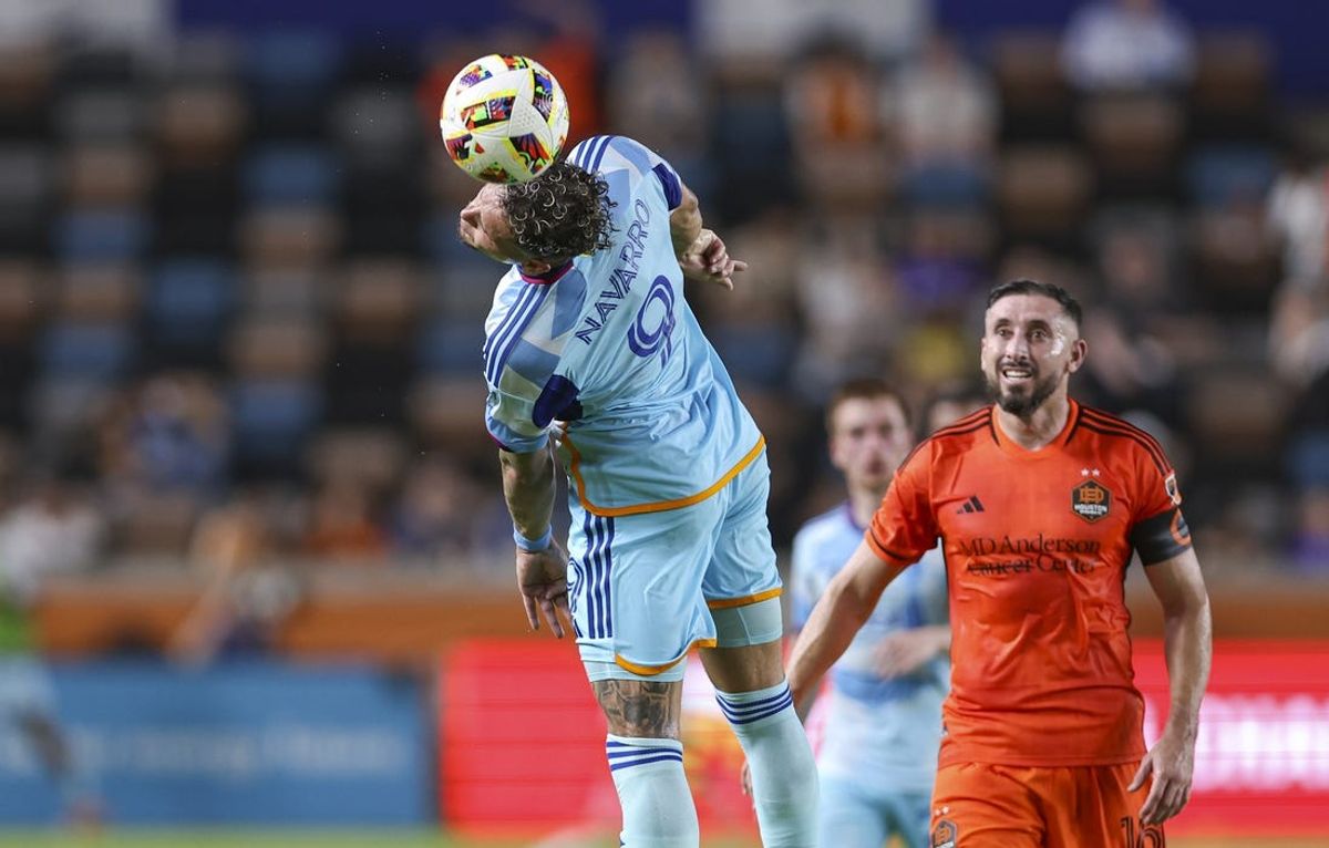 May 29, 2024; Houston, Texas, USA; Colorado Rapids forward Rafael Navarro (9) in action during the match against Houston Dynamo FC at Shell Energy Stadium. Mandatory Credit: Troy Taormina-USA TODAY Sports