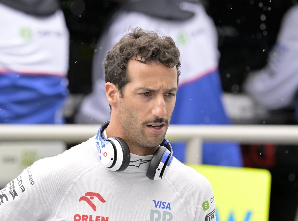 Jun 7, 2024; Montreal, Quebec, CAN; RB driver Daniel Ricciardo (AUS) in the pit lane during the practice session at Circuit Gilles Villeneuve. Mandatory Credit: Eric Bolte-Imagn Images