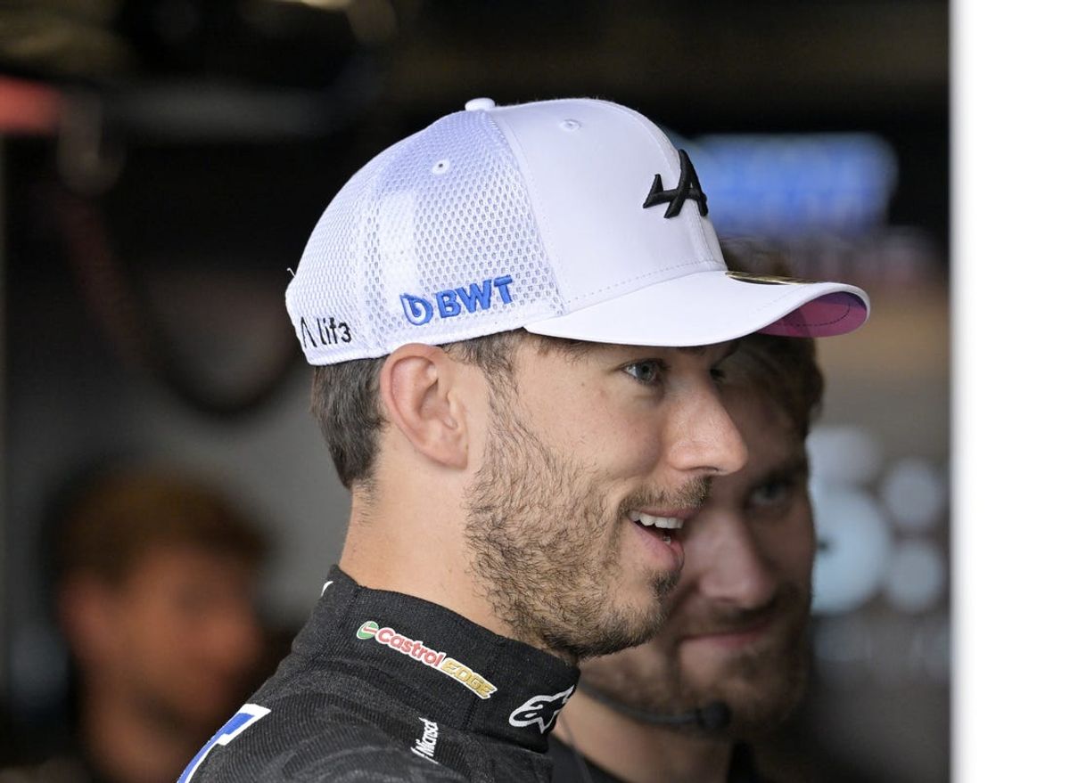 Jun 7, 2024; Montreal, Quebec, CAN; BWT Alpine driver Pierre Gasly (FRA) in the pit lane during the practice session at Circuit Gilles Villeneuve. Mandatory Credit: Eric Bolte-USA TODAY Sports