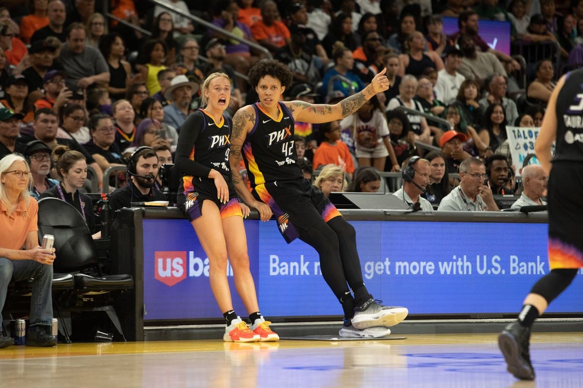 Phoenix Mercury plays against the Minnesota Lynx at the Footprint Center in Phoenix on Jun. 7, 2024.