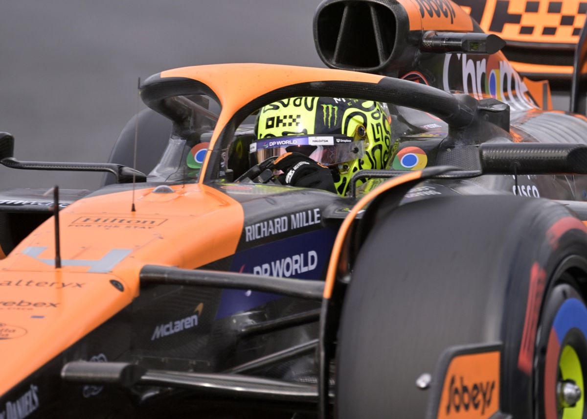 Jun 8, 2024; Montreal, Quebec, CAN; McLaren driver Lando Norris (GBR) races during qualifying at Circuit Gilles Villeneuve. Mandatory Credit: Eric Bolte-Imagn Images