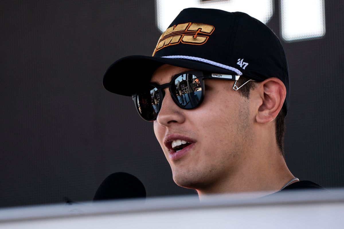NASCAR Xfinity Series driver Sammy Smith speaks at NASCAR Experience in the fan zone at NASCAR Summer Race Weekend on Friday, June 14, 2024, in Newton.