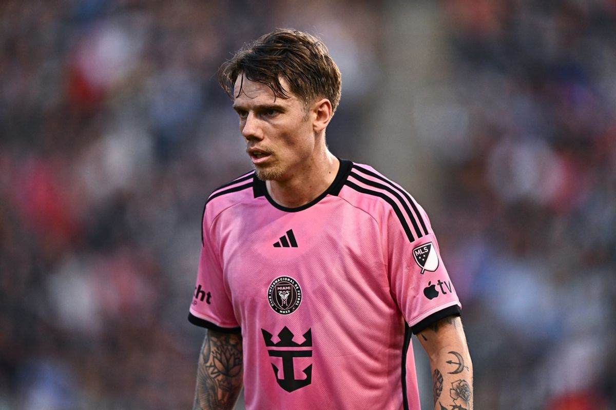 Jun 15, 2024; Philadelphia, Pennsylvania, USA; Inter Miami CF midfielder Robert Taylor (16) looks on against the Philadelphia Union in the first half at Subaru Park. Mandatory Credit: Kyle Ross-USA TODAY Sports
