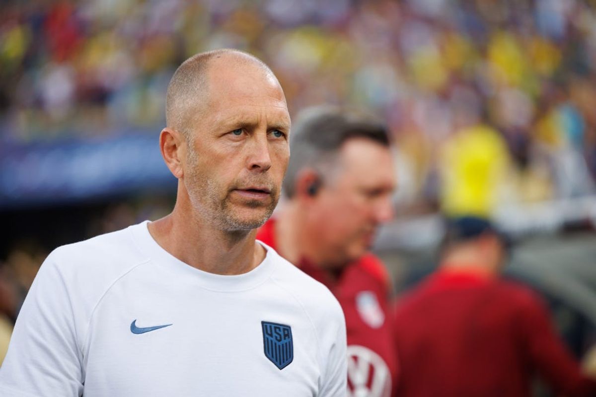 Jun 12, 2024; Orlando, Florida, USA;  United States head coach Gregg Berhalter  looks on the Continental Clasico match against Brazil at Camping World Stadium. Mandatory Credit: Nathan Ray Seebeck-USA TODAY Sports