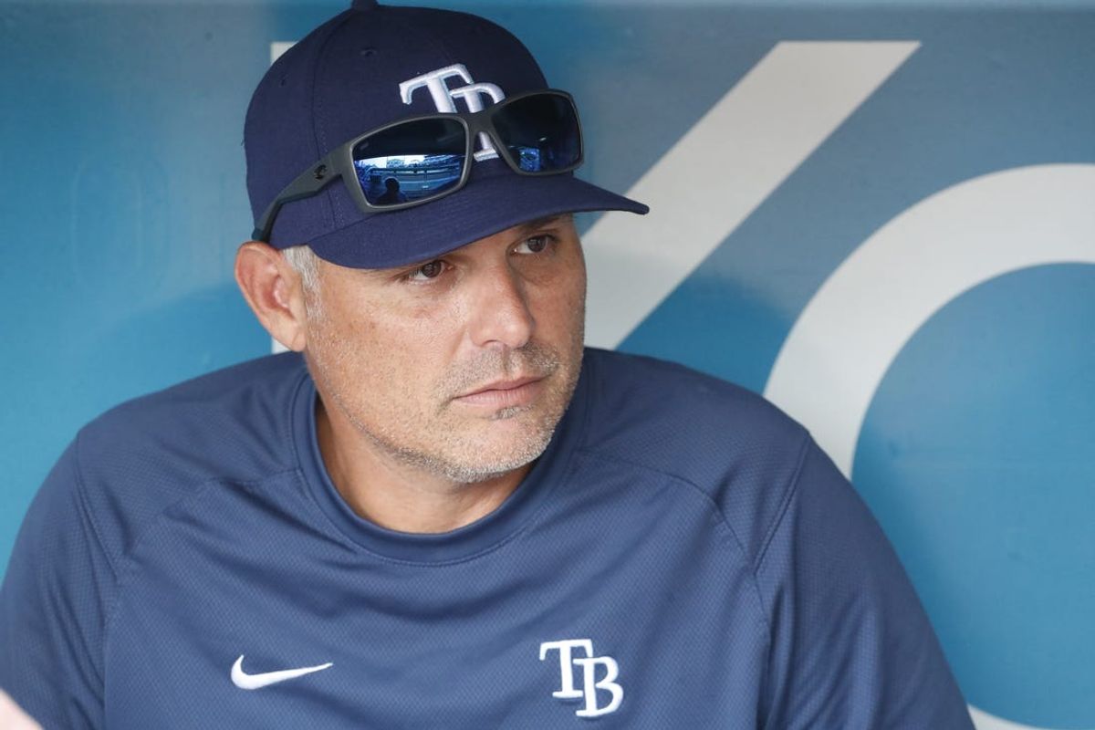 Jun 22, 2024; Pittsburgh, Pennsylvania, USA;  Tampa Bay Rays manager Kevin Cash (16) looks on from the dugout before the game against the Pittsburgh Pirates at PNC Park. Mandatory Credit: Charles LeClaire-USA TODAY Sports