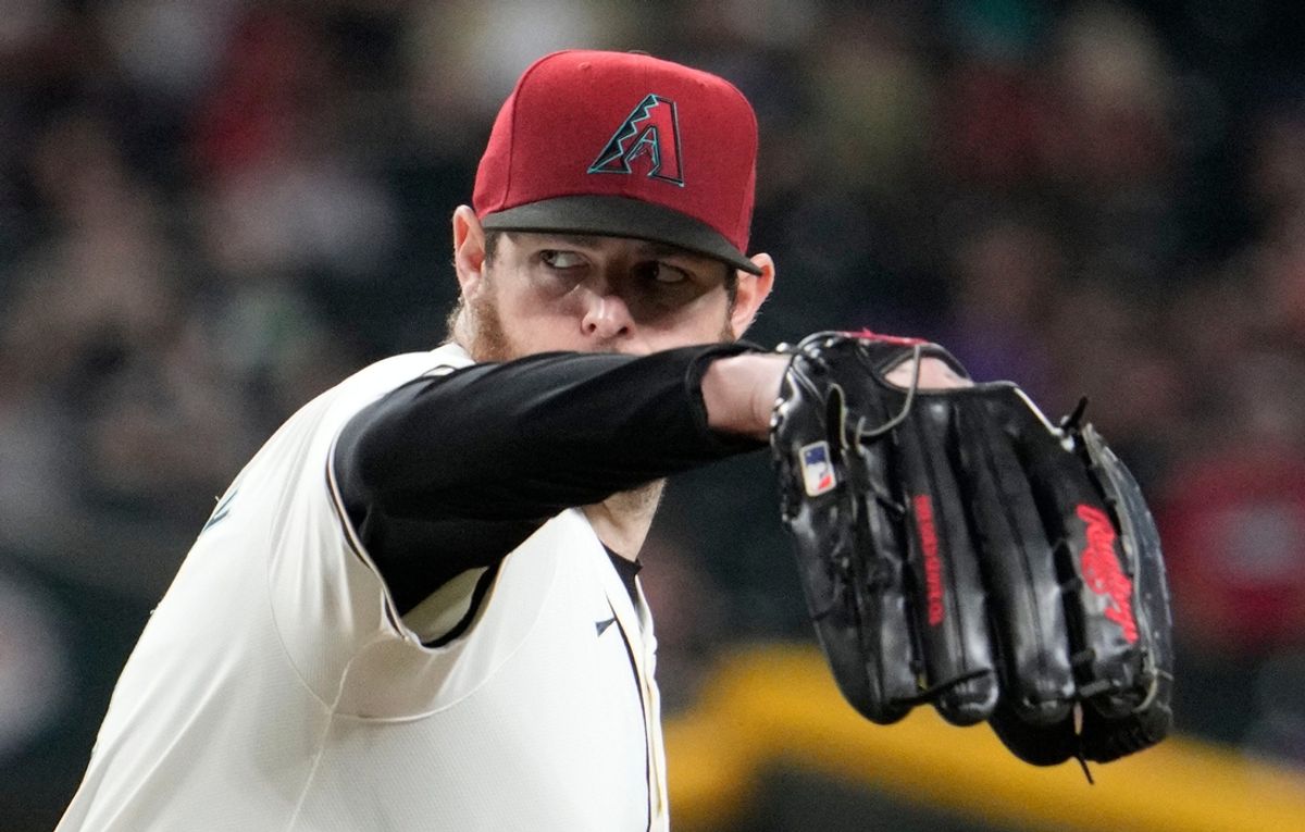 Arizona Diamondbacks pitcher Jordan Montgomery (52) throws to the Minnesota Twins in the first inning at Chase Field in Phoenix on Thursday, June 27, 2024.