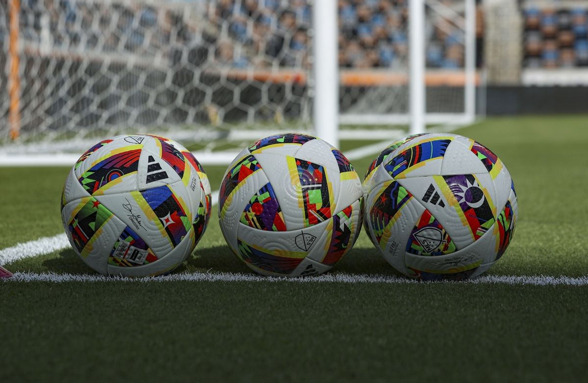 Jun 29, 2024; Houston, Texas, USA; General view of balls before the match between Houston Dynamo FC and Charlotte FC at Shell Energy Stadium. Mandatory Credit: Troy Taormina-USA TODAY Sports