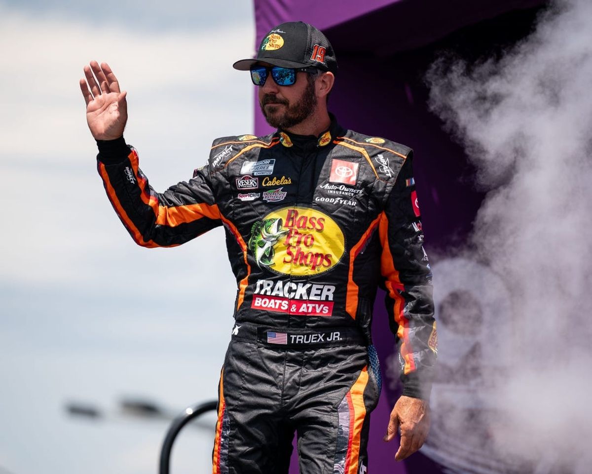 NASCAR Cup Series driver Martin Truex Jr. is introduced before the Ally 400 at Nashville Superspeedway in Lebanon, Tenn., Sunday, June 30, 2024.