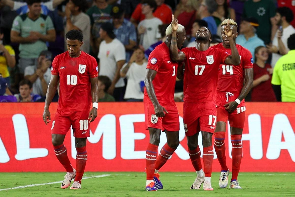 Jul 1, 2024; Orlando, FL, USA; Panama forward Jose Fajardo (17) celebrates after scoring a goal against Bolivia in the first half during a Copa America group stage match at Inter&CO Stadium. Mandatory Credit: Nathan Ray Seebeck-USA TODAY Sports