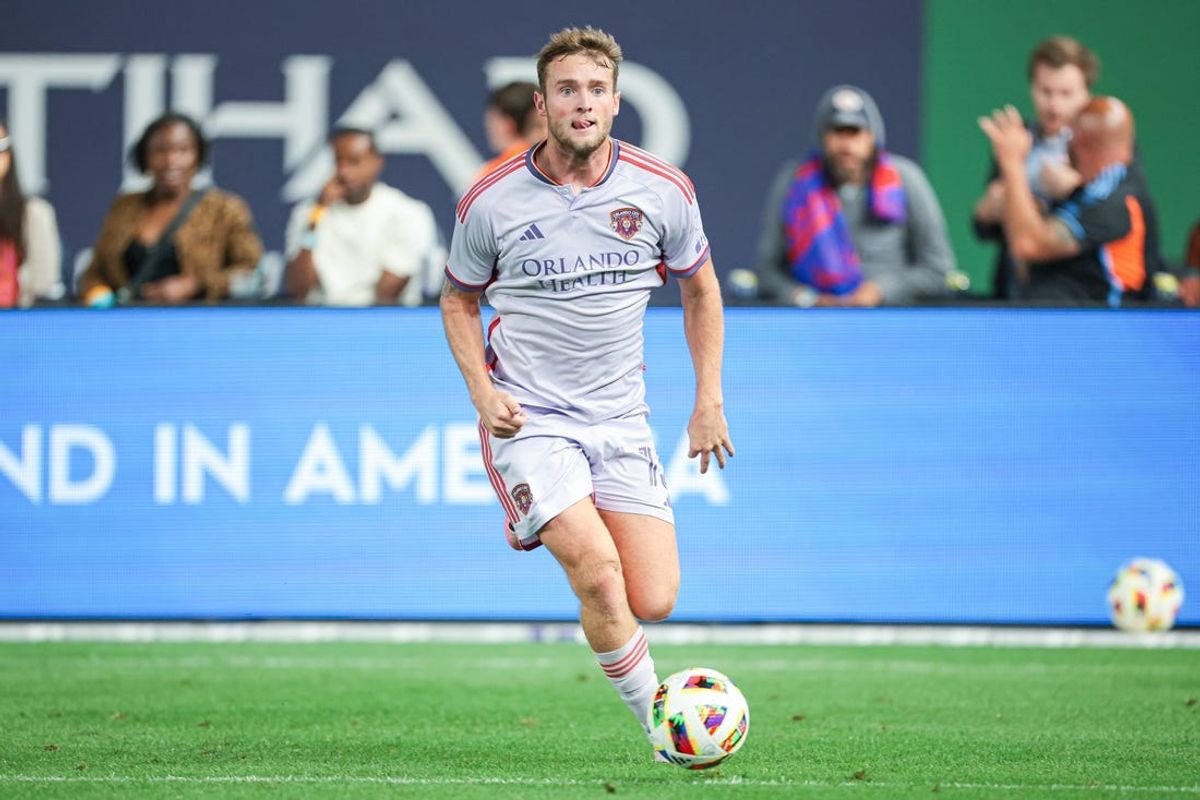 Jun 28, 2024; Bronx, New York, USA; Orlando City forward Duncan McGuire (13) in action against New York City FC during the second half at Yankee Stadium. Mandatory Credit: Vincent Carchietta-USA TODAY Sports