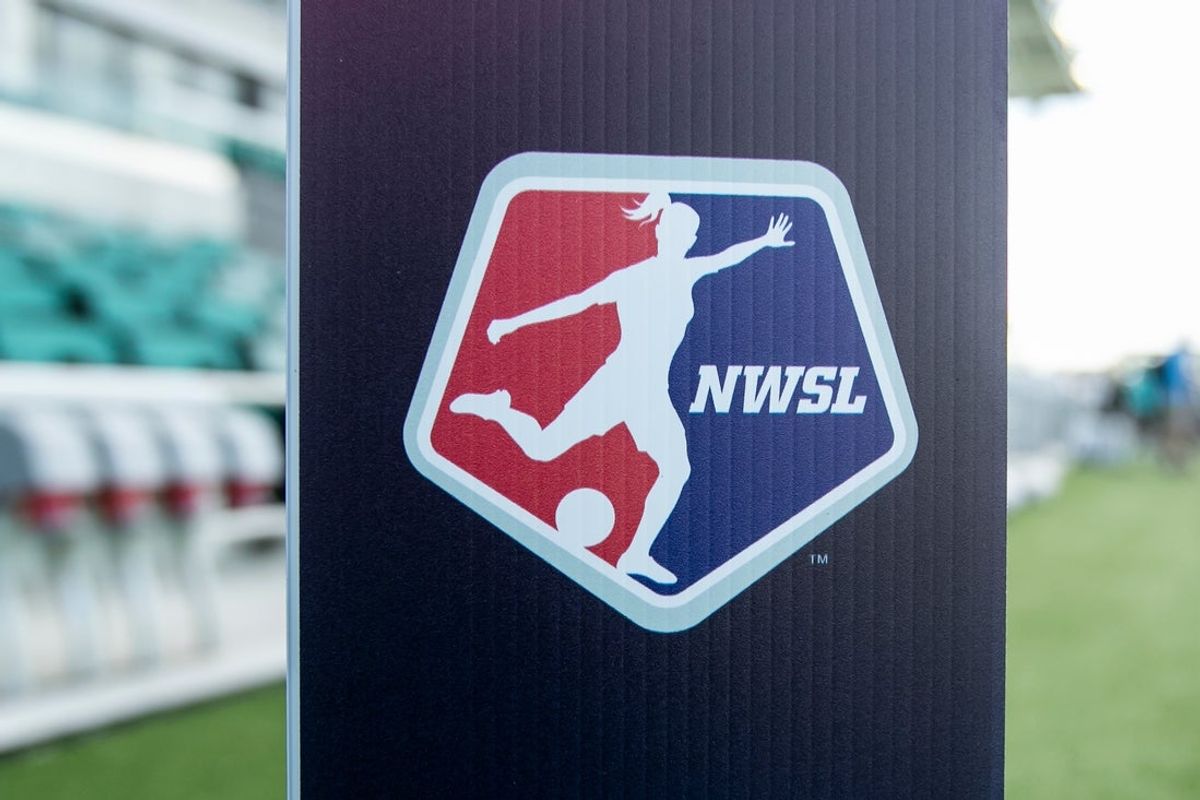 Jul 6, 2024; Kansas City, Missouri, USA; The NWSL logo is seen before a match between the Orlando Pride and the Kansas City Current at CPKC Stadium. Mandatory Credit: Nick Tre. Smith-Imagn Images