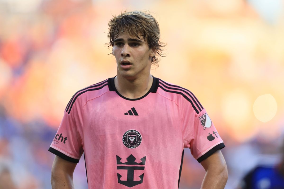 Jul 6, 2024; Cincinnati, Ohio, USA; Inter Miami CF midfielder Benjamin Cremaschi (30) looks on in the first half against FC Cincinnati at TQL Stadium. Mandatory Credit: Katie Stratman-Imagn Images