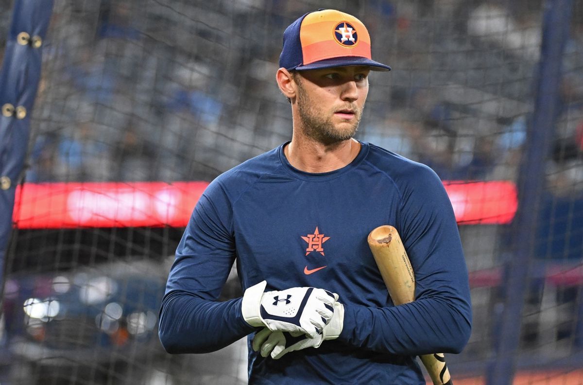 Jul 3, 2024; Toronto, Ontario, CAN; Houston Astros infielder Grae Kessinger (16) during batting practice prior to the game against the Houston Astros at Rogers Centre. Mandatory Credit: Gerry Angus-Imagn Images