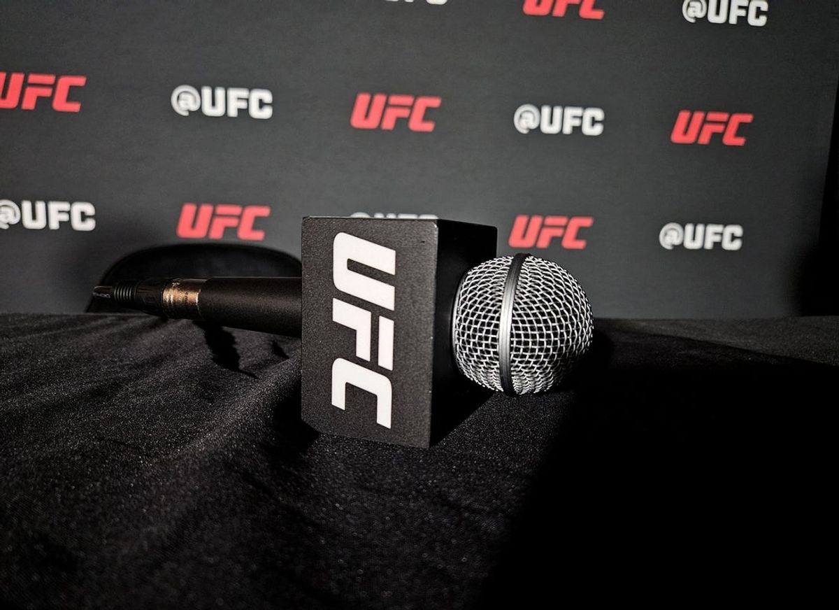 Jul 13, 2024; Denver, Colorado, USA; General view outside of Ball Arena before the start of Fight Night. Mandatory Credit: Ron Chenoy-Imagn Images