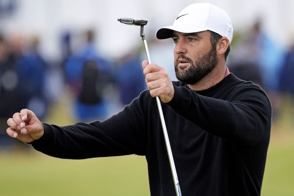 (File photo) Scottie Scheffler on the 15th green during the second round of the Open Championship golf tournament at Royal Troon. Mandatory Credit: Jack Gruber-USA TODAY Sports
