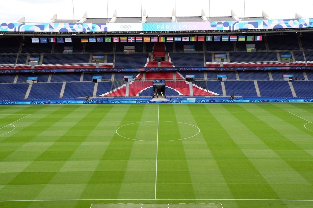 Jul 23, 2024, Paris, France; A general overall view of Parc des Princes. The stadium is the home of Paris Saint-Germain (PSG)  and a soccer venue for the 2024 Paris Olympics. Mandatory Credit: Kirby Lee-Imagn Images