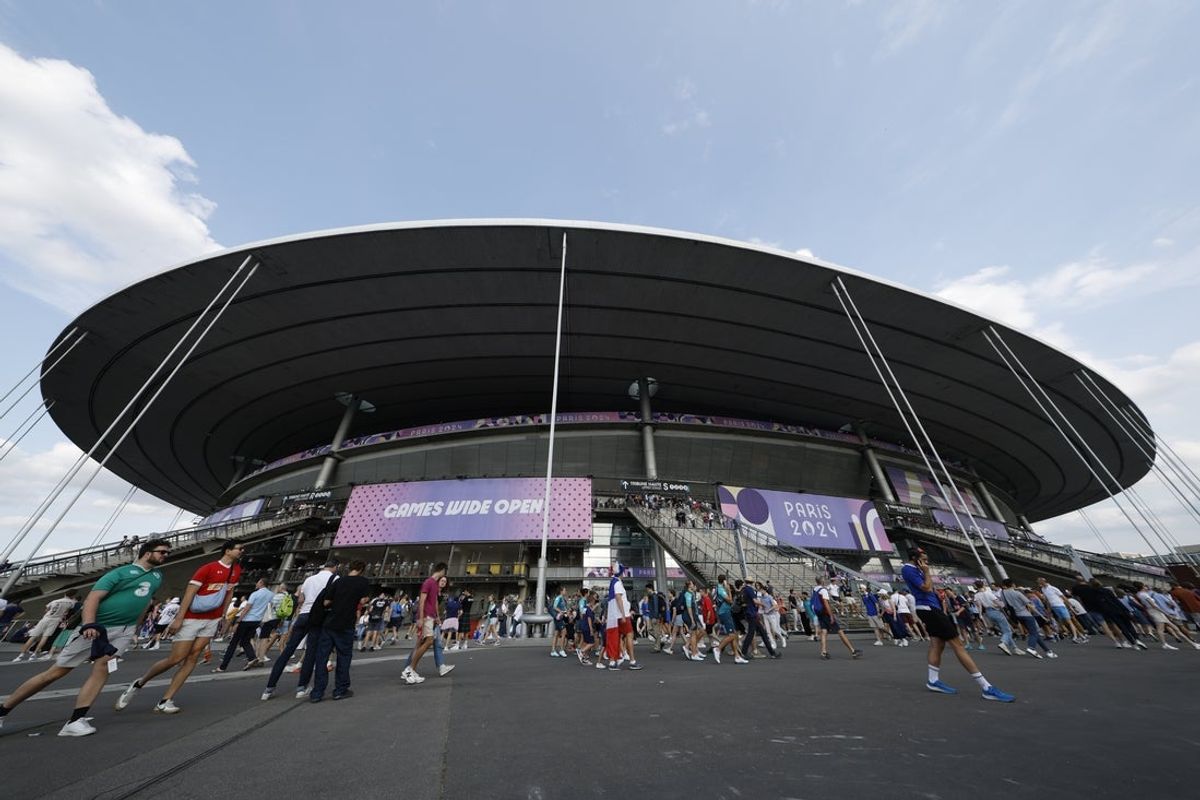 Jul 24, 2024; Paris Saint-Denis, France; A general view outside during a rugby Group C match between USA and France during the Paris 2024 Olympic Summer Games at Stade de France. Mandatory Credit: Yukihito Taguchi-Imagn Images