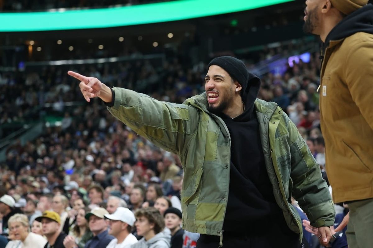 Jan 15, 2024; Salt Lake City, Utah, USA; Indiana Pacers guard Tyrese Haliburton reacts to a play against the Utah Jazz during the first quarter at Delta Center.