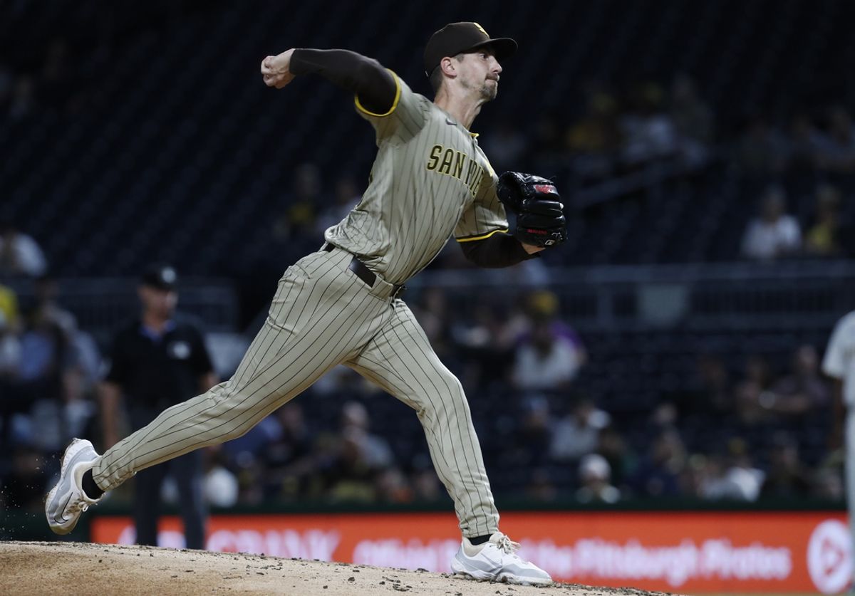 Aug 6, 2024; Pittsburgh, Pennsylvania, USA;  San Diego Padres relief pitcher Bryan Hoeing (78) pitches against the Pittsburgh Pirates during the second inning at PNC Park. Mandatory Credit: Charles LeClaire-USA TODAY Sports