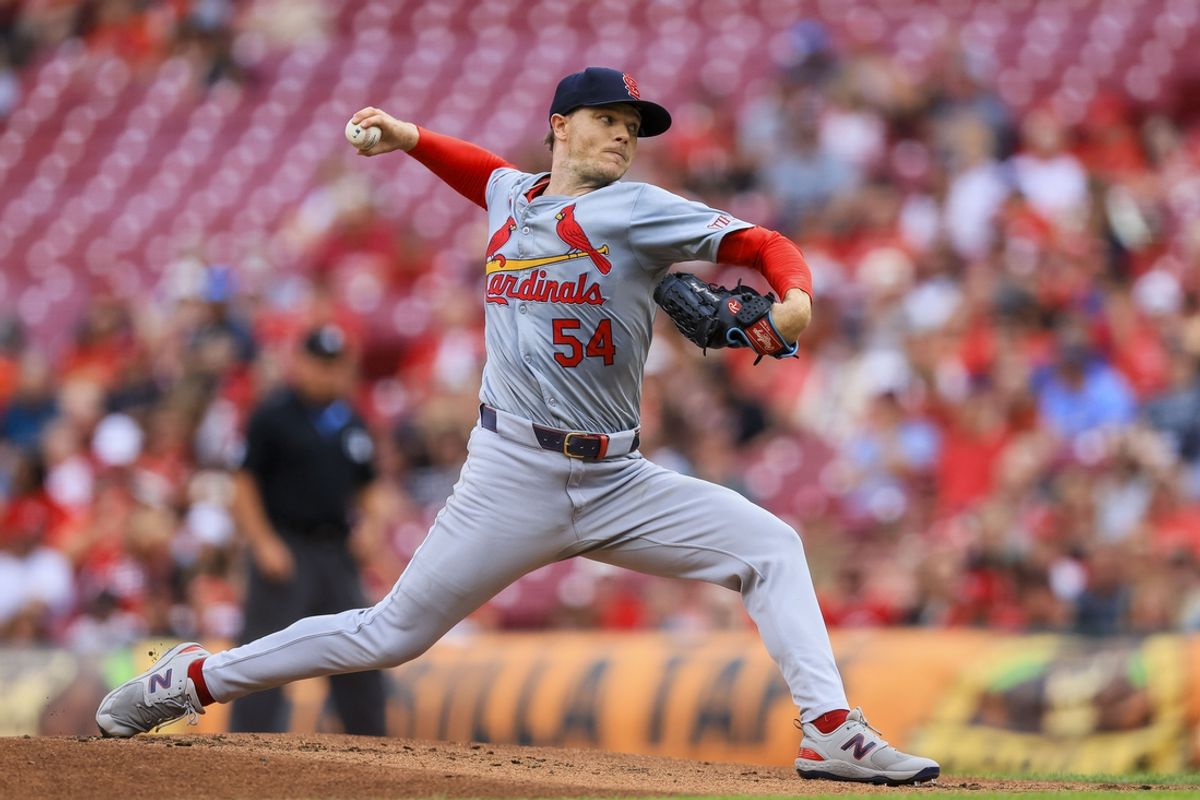 St. Louis Cardinals starting pitcher Sonny Gray (54) pitches against the Cincinnati Reds in the first inning at Great American Ball Park. Mandatory Credit: Katie Stratman-USA TODAY Sports