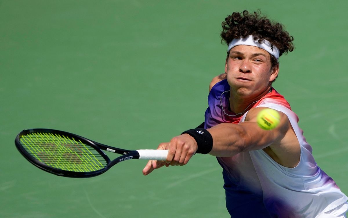 Ben Shelton defeated Reilly Opelka 7-6 (3), 7-6 (3), during the men's singles round 1Cincinnati Open at the Lindner Family Tennis Center in Mason Tuesday, August 13, 2024.