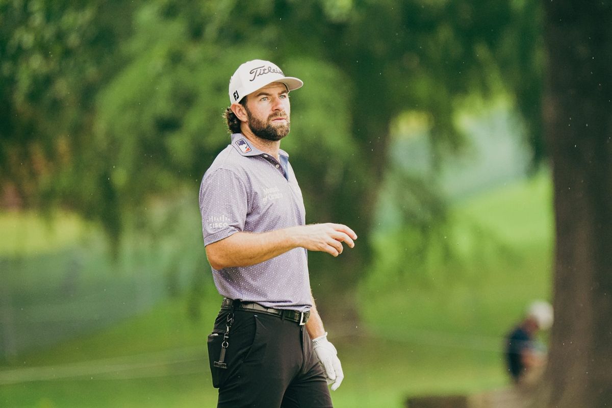 Cameron Young looks on during the pro-am ahead of the FedEx St. Jude Championship on Wednesday, Aug. 14, 2024 at TPC Southwind in Memphis, Tenn.